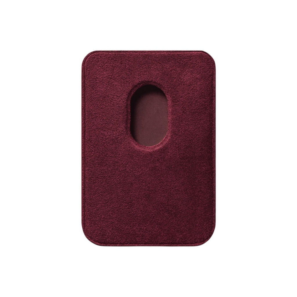 Alcantara MagSafe Wallet – Wine Red