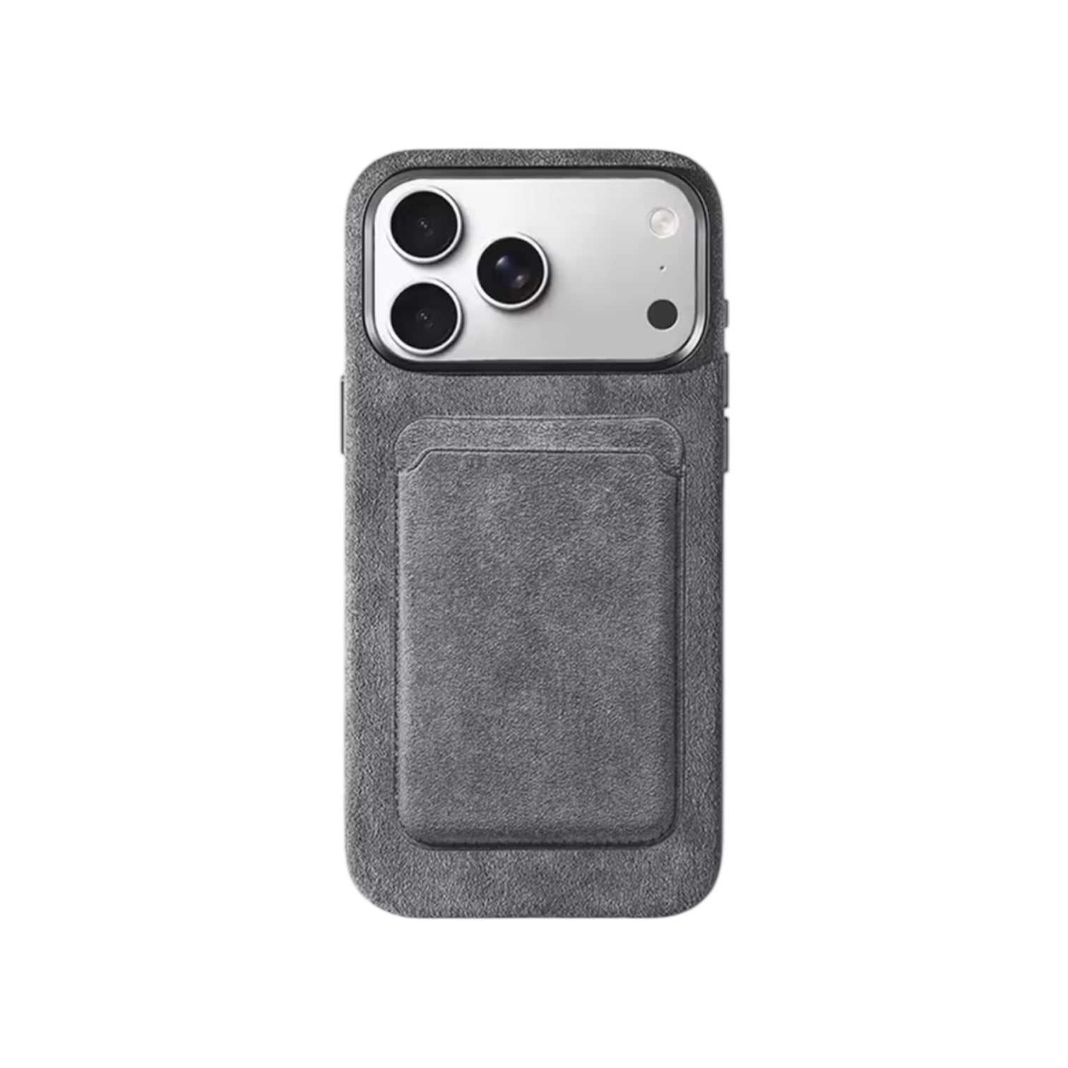 iPhone Alcantara Skal och Korthållare med MagSafe – Nardo Gray