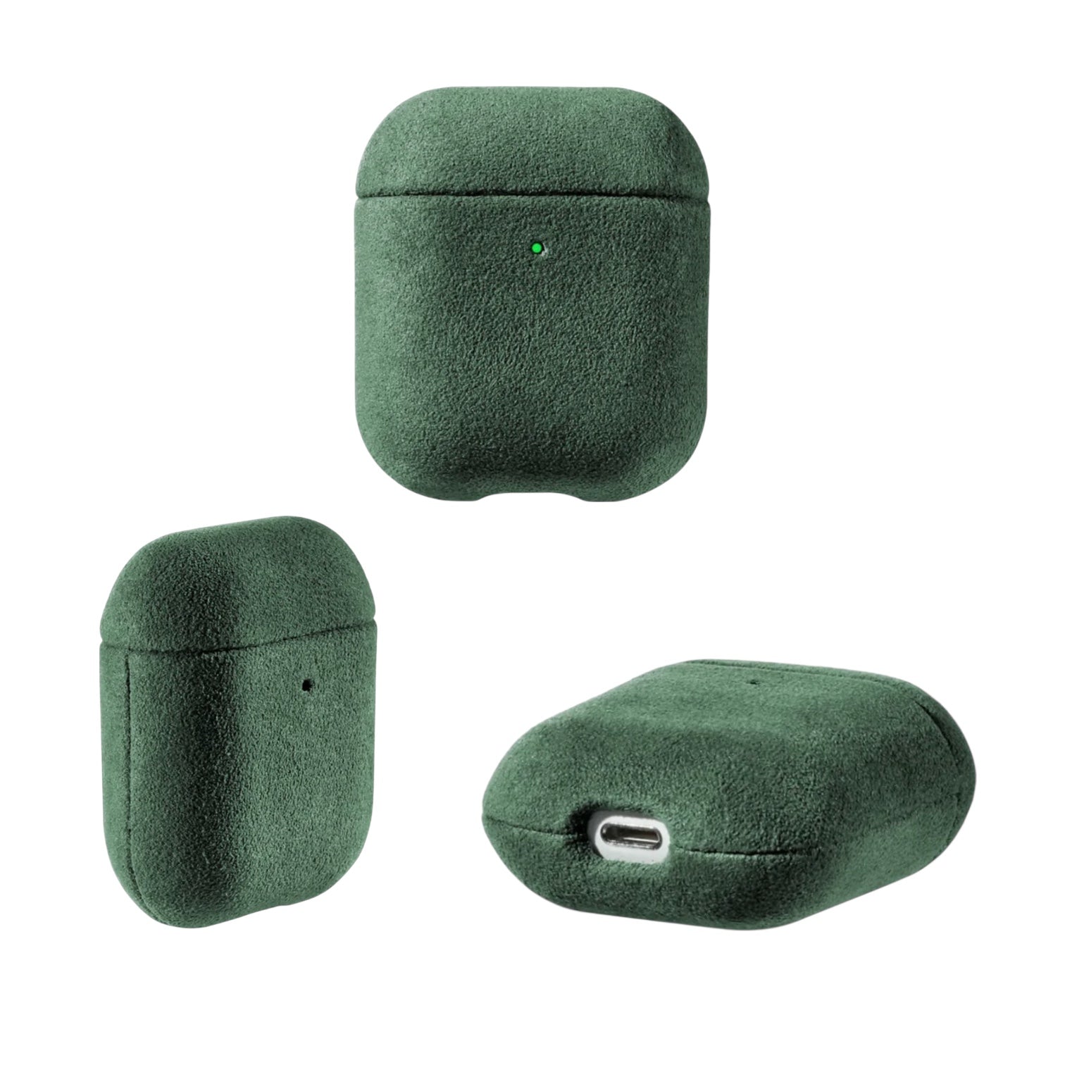AirPods Alcantara Case – Midnight Green