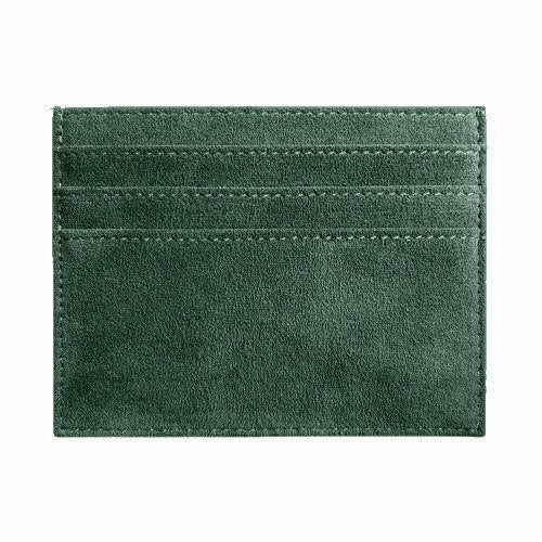 Alcantara Card Wallet – Midnight Green