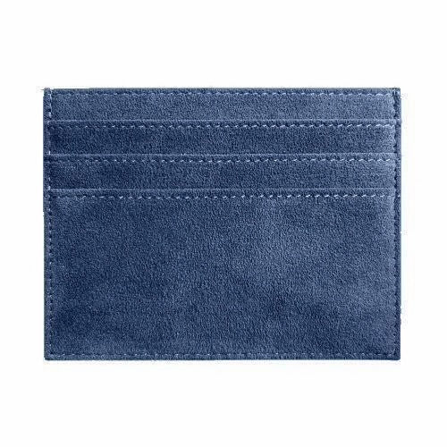 Alcantara Card Wallet – Ocean Blue