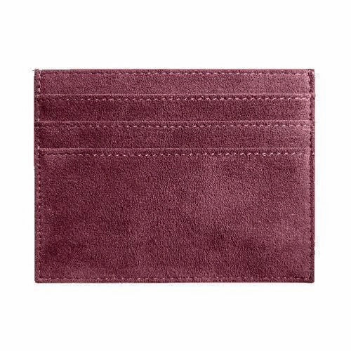 Alcantara Card Wallet – Wine Red