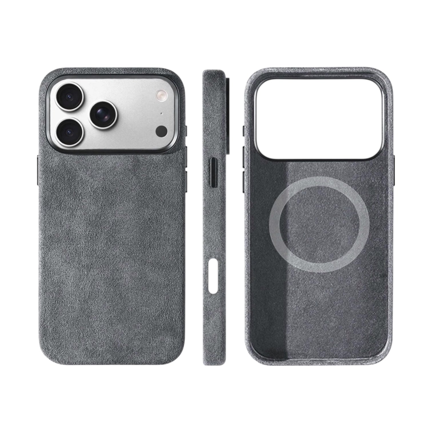 iPhone Alcantara Skal med MagSafe – Nardo Gray