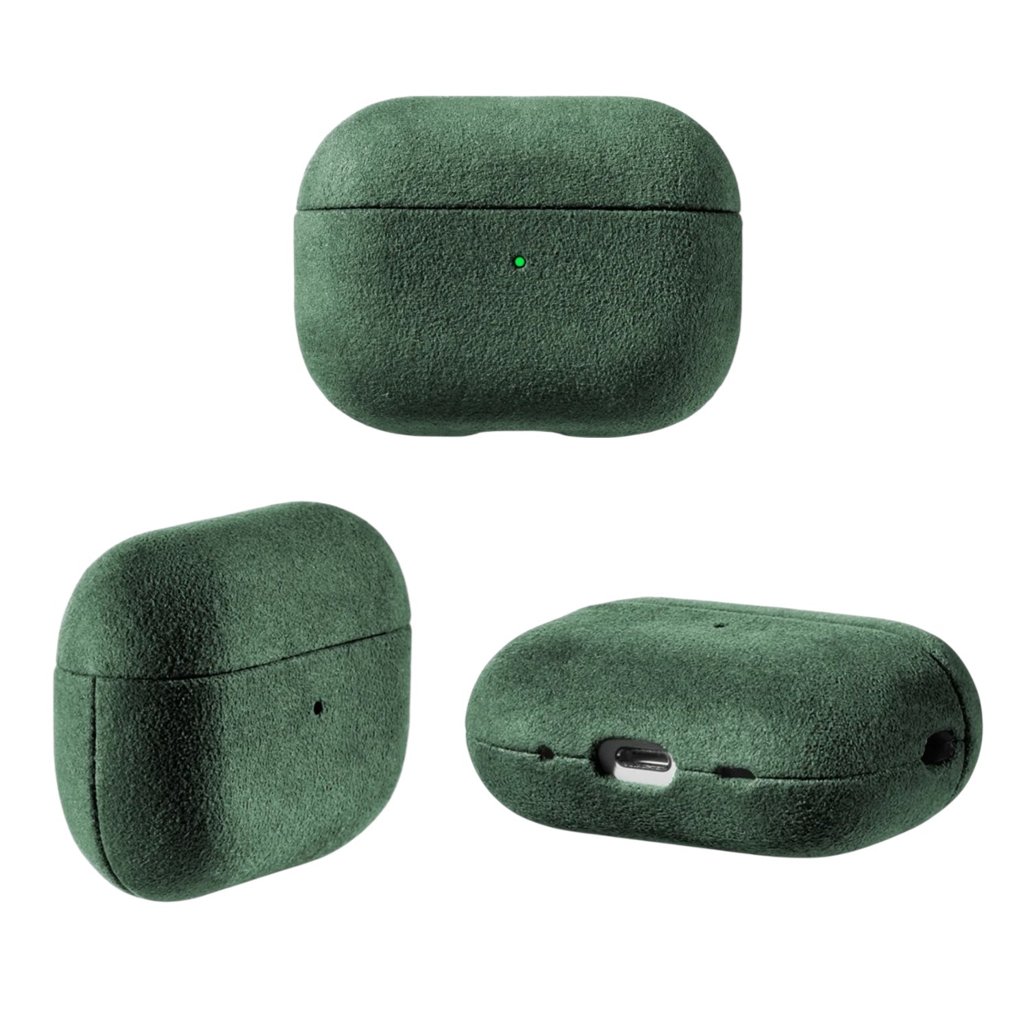 AirPods Alcantara Case – Midnight Green